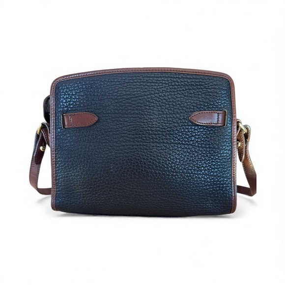 Vintage Dooney & Bourke Leather Buckle Zip Top Black Brown Crossbody Bag 9x7x4 - Picture 3 of 15